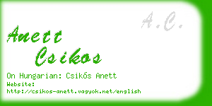 anett csikos business card